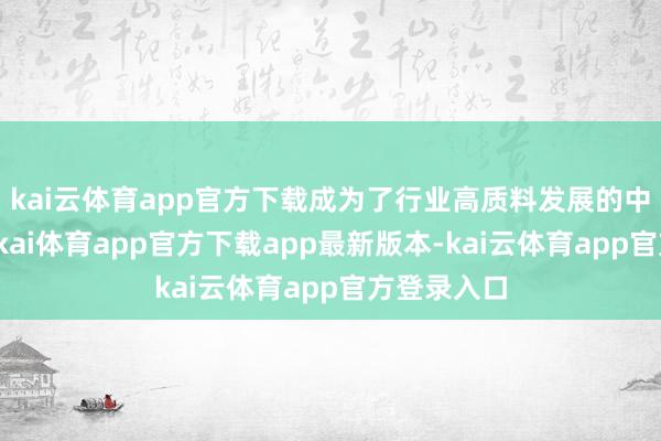 kai云体育app官方下载成为了行业高质料发展的中枢命题-云kai体育app官方下载app最新版本-kai云体育app官方登录入口